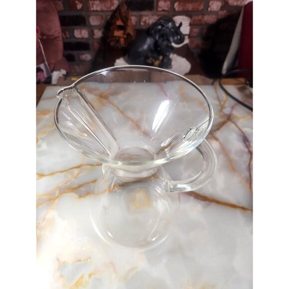 Vintage Glass Pour Over Coffee Carafe With Handle Drop Coffee Maker - Picture 4 of 6